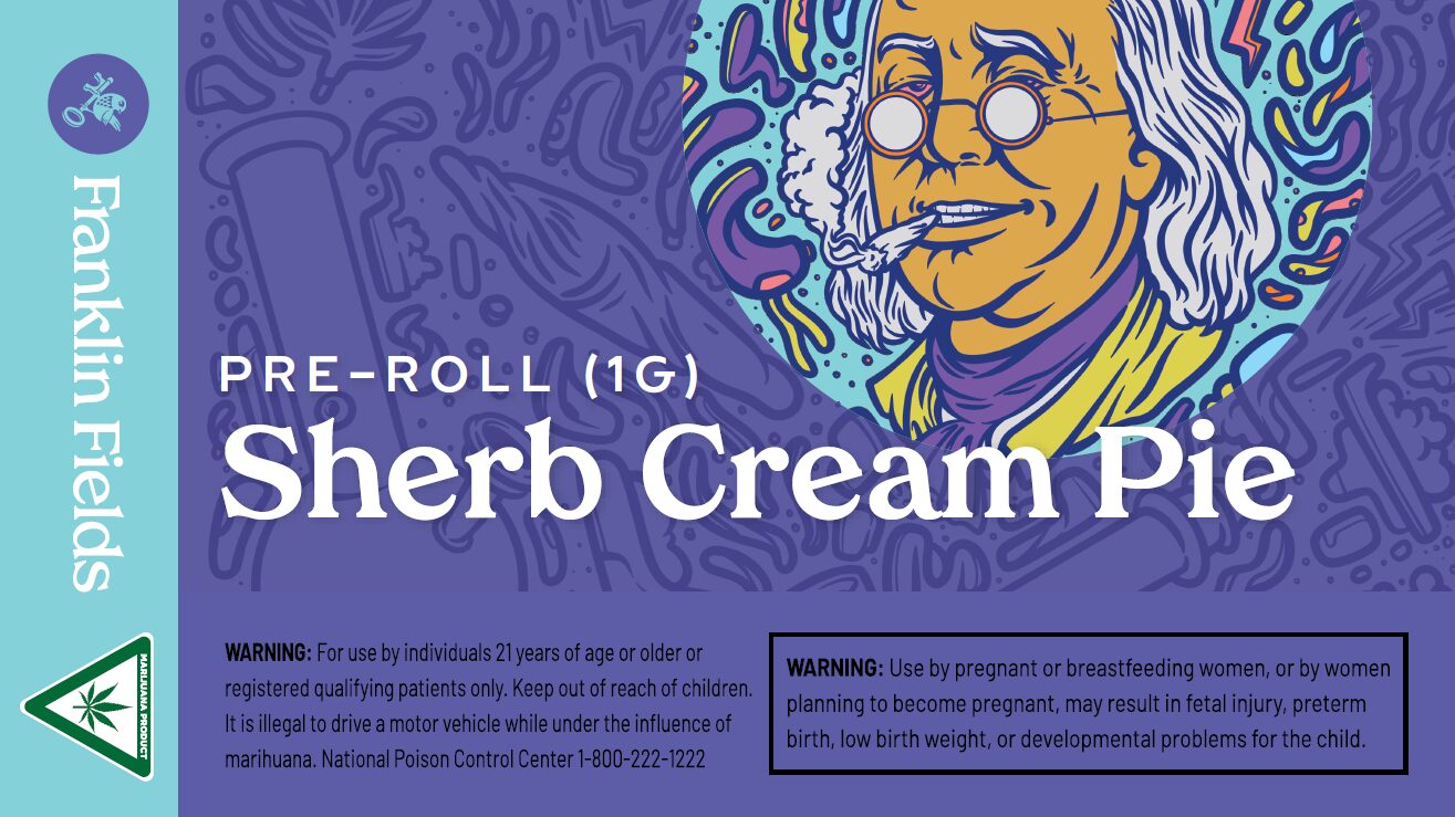 Franklin Fields pre roll sherb creme pie